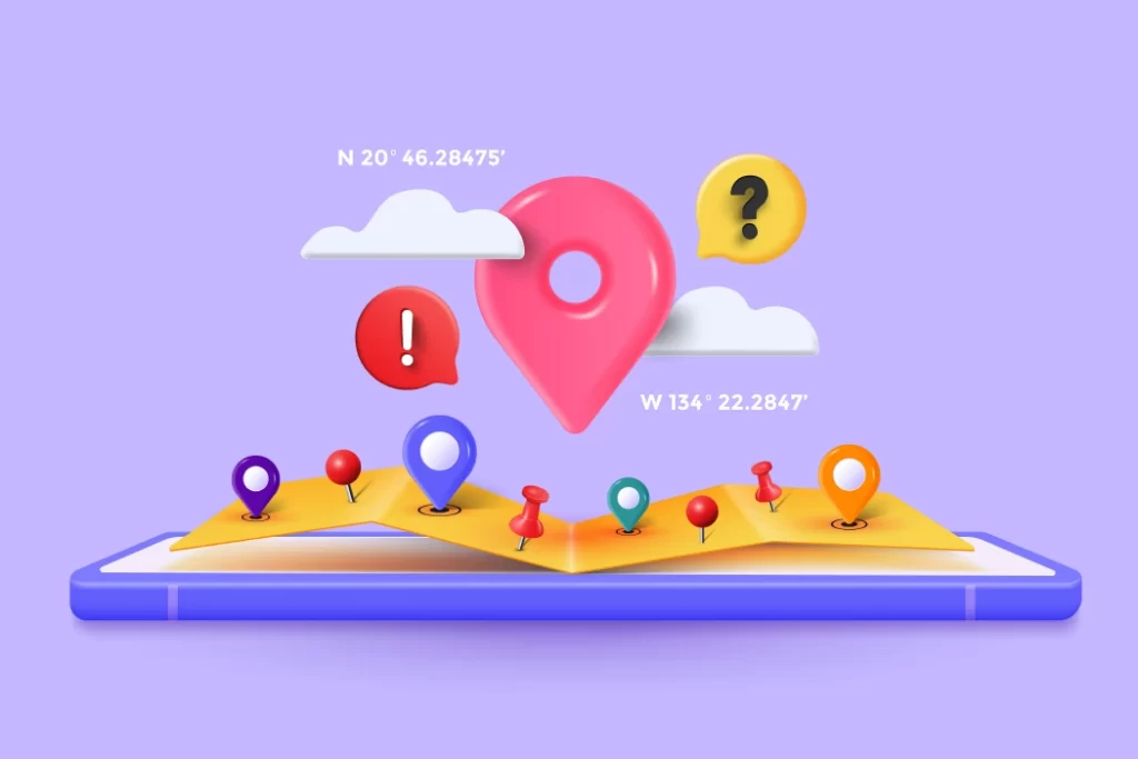 دانلود وکتور سه بعدی لوکیشن و نقشه شهر