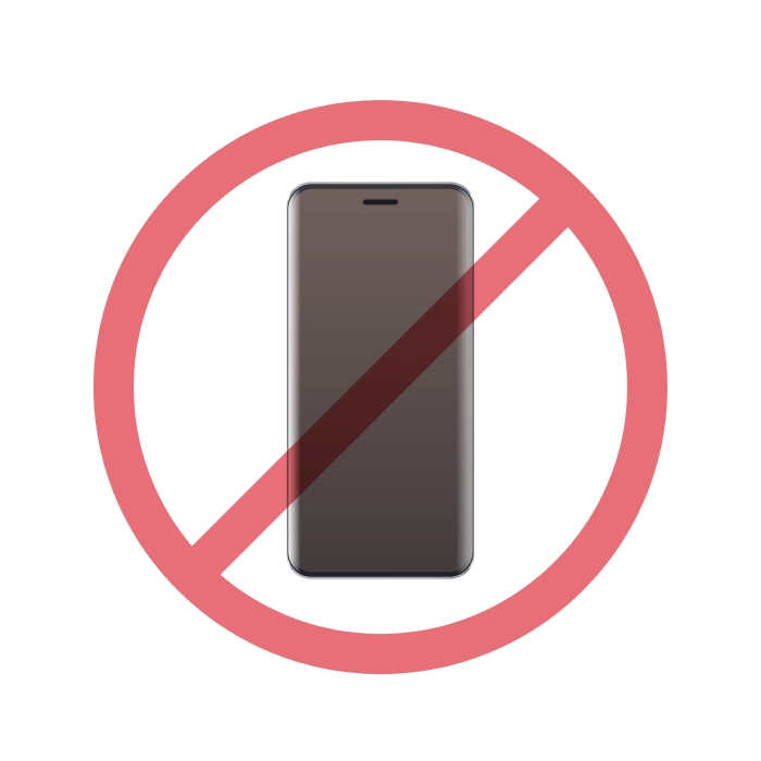 دانلود وکتور علامت موبایل ممنوع
