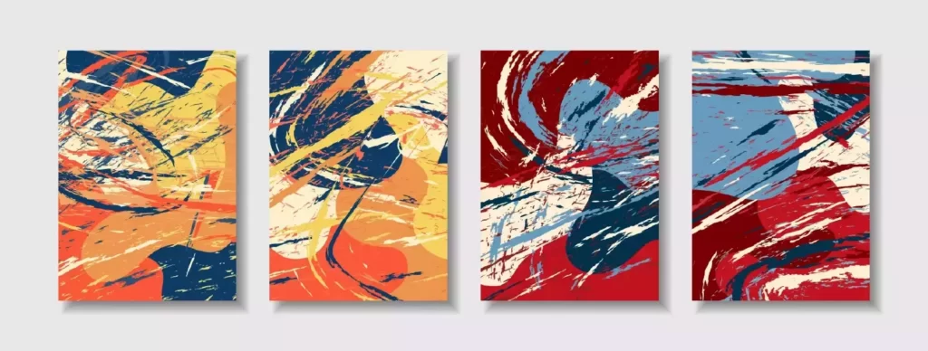 دانلود وکتور طراحی قالب آماده رنگارنگ طرح آبرنگ