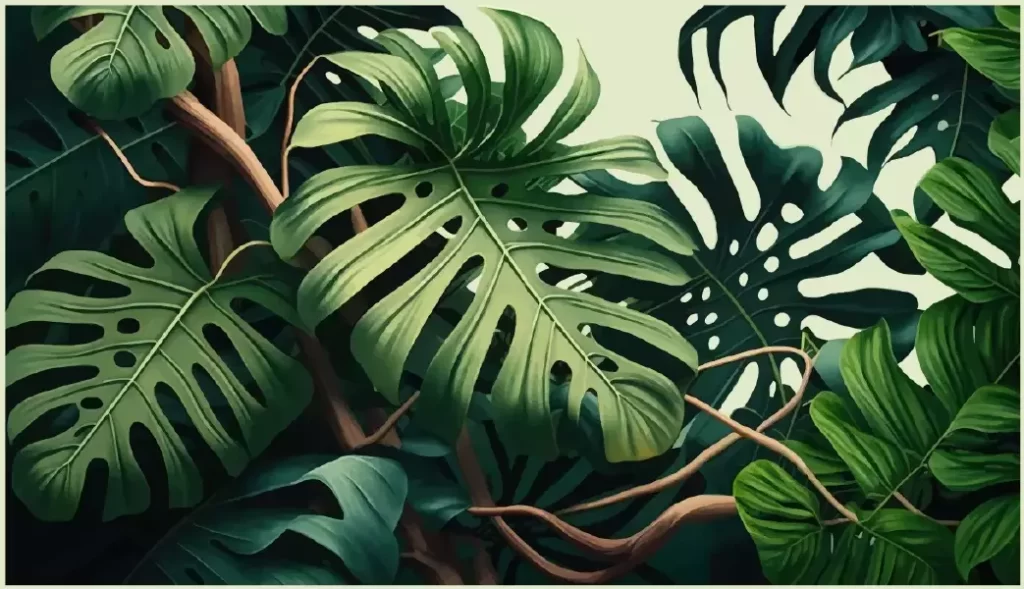 دانلود وکتور مجموعه برگ های طبیعی جنگلی