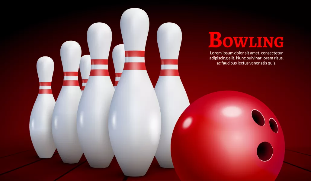 وکتور ورزشی بولینگ واقع بینانه