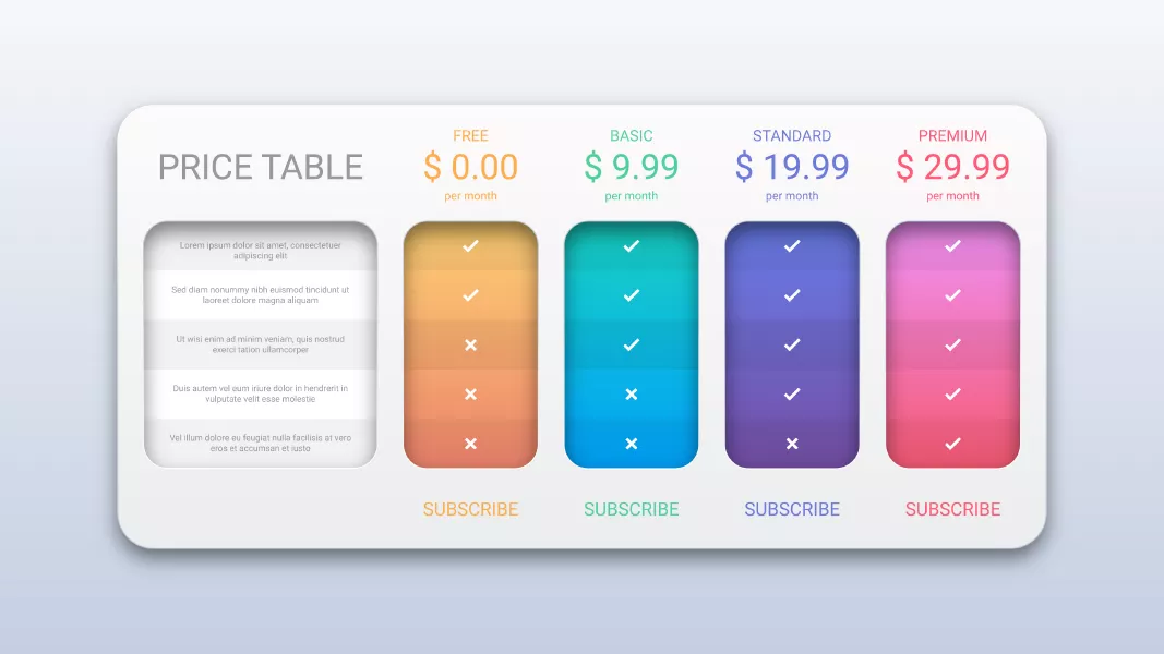 وکتور المان طراحی پلن اشتراک سایت