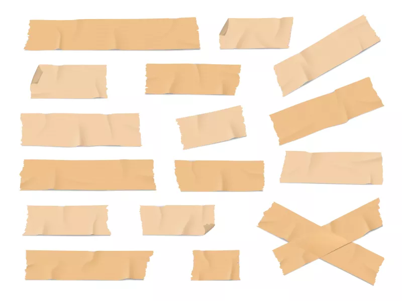 وکتور چسب های واقع بینانه شماره پنج