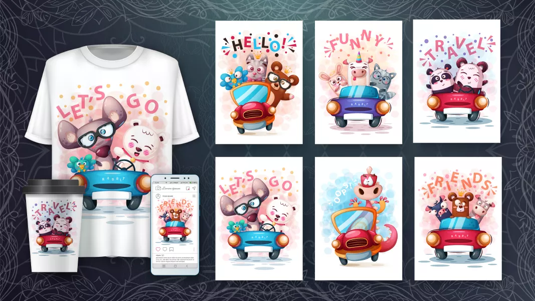 وکتور کلکسیون طراحی و نقاشی کودکانه شماره یک