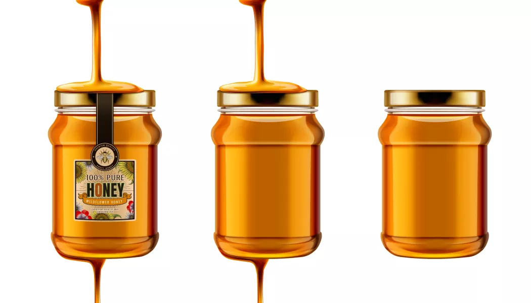 وکتور بسته بندی واقع بینانه عسل