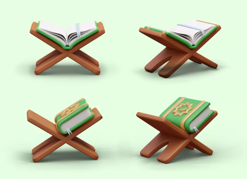 وکتور ست سه بعدی قرآن کریم