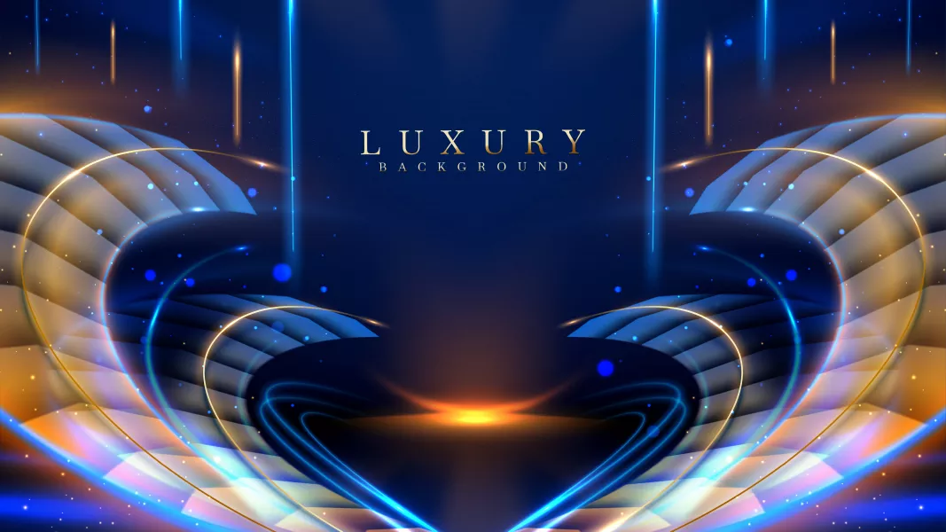 وکتور پس زمینه سه بعدی آبی رنگ لوکس