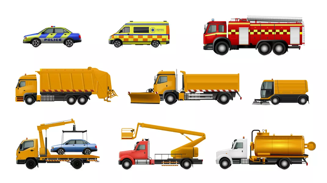 وکتور خودرو و ماشین های سبک و سنگین مختلف