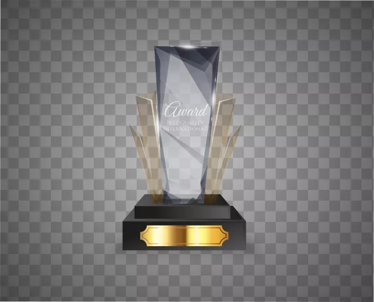 وکتور جایزه و گواهی نامه شیشه ای