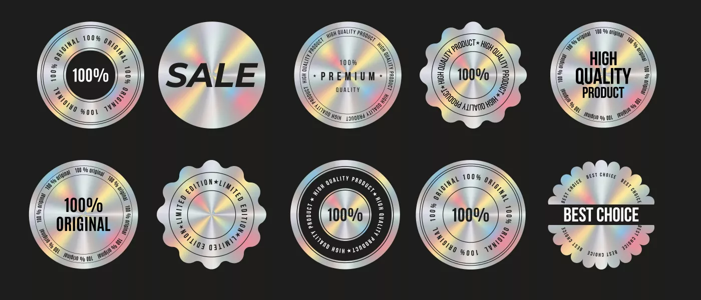 وکتور ست لیبل و برچسب براق