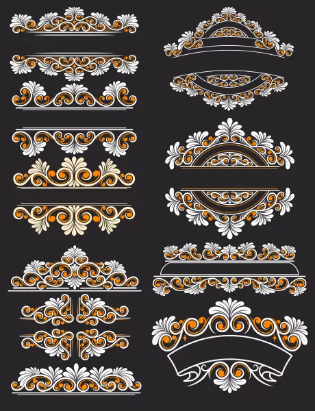 وکتور طراحی هنری تزئینی لوکس و سنتی