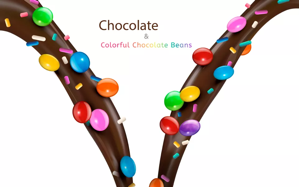 وکتور پس زمینه تبلیغاتی شکلات و تنقلات