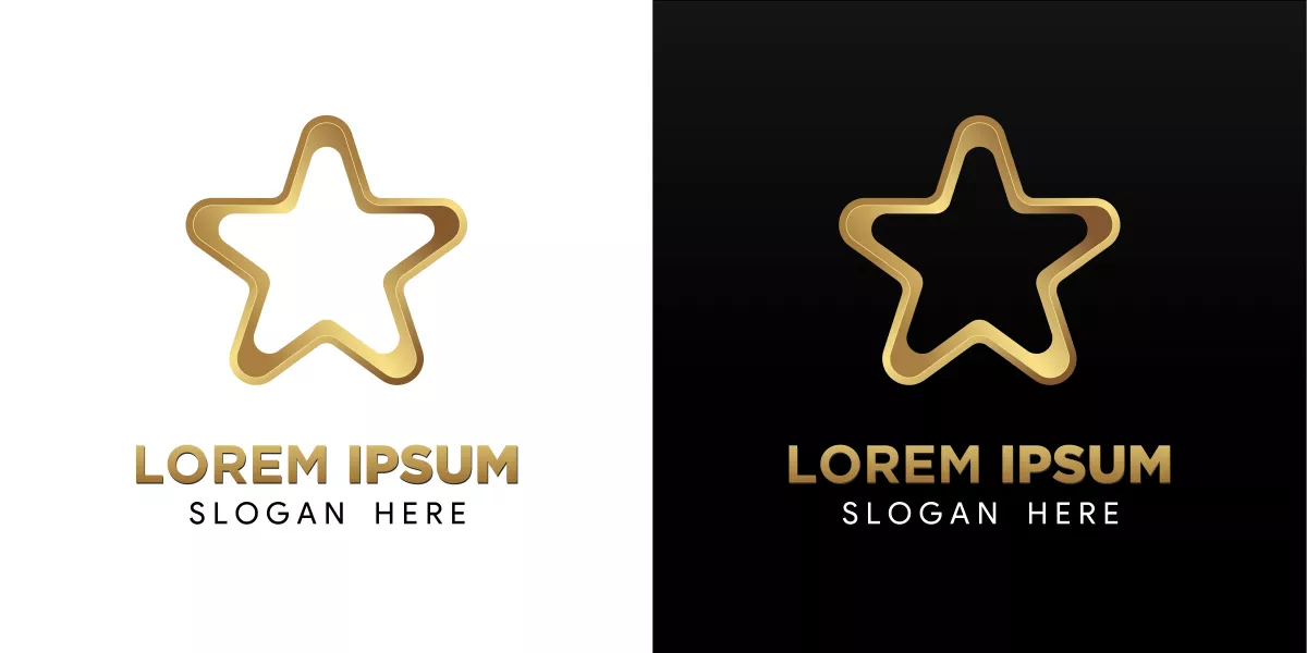 وکتور لوگو طلایی ستاره