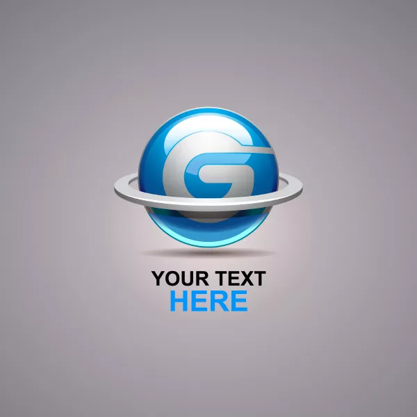 وکتور لوگو گرد و براق انگلیسی حرف G
