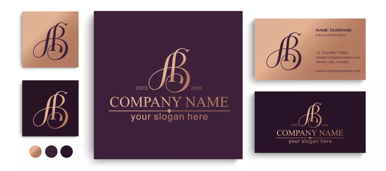 وکتور لوکس لوگو و کارت ویزیت حرف انگلیسی B