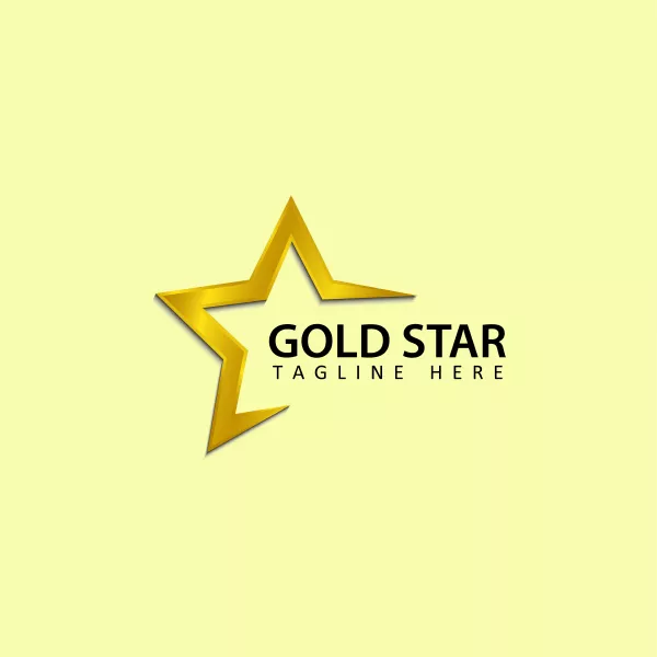 وکتور لوگو ستاره طلایی لوکس