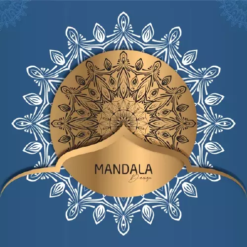 وکتور پس زمینه لوکس ماندالا طلایی