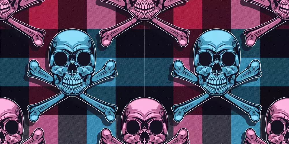 وکتور پس زمینه سه بعدی جمجمه