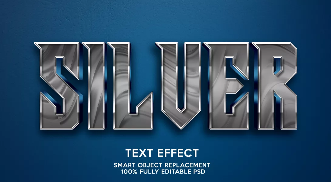 موکاپ فونت قابل ویرایش فلزی