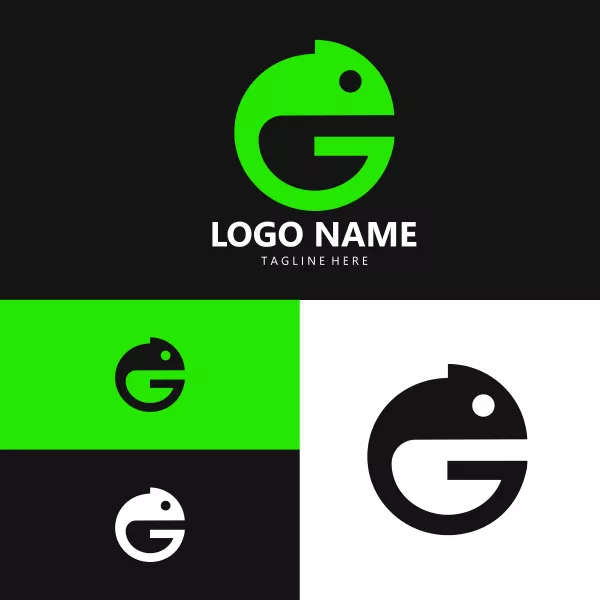وکتور طراحی لوگو انگلیسی مفهومی حرف G