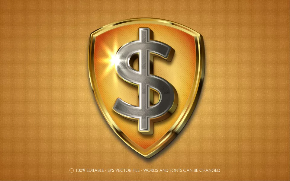 وکتور سپر و علامت دلار