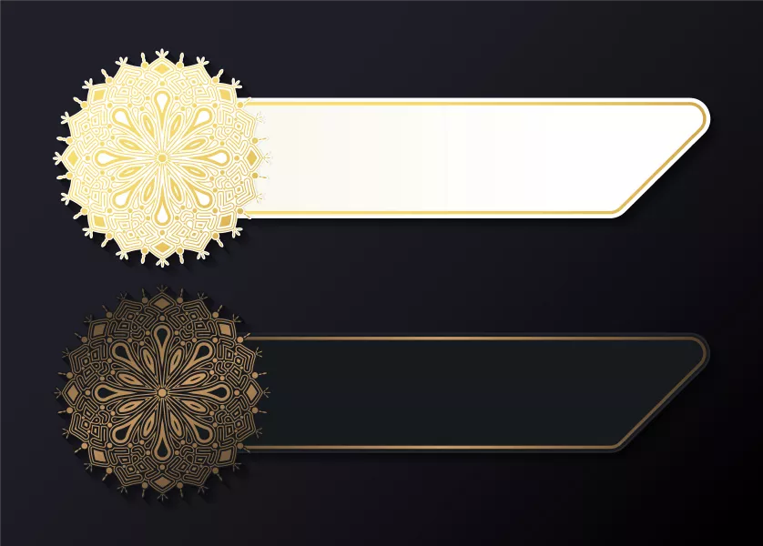 وکتور بنر با طراحی ماندالا سنتی