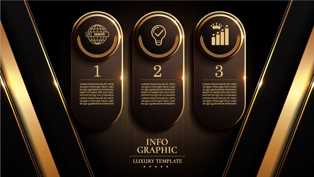 وکتور اینفوگرافیک لوکس مدرن شماره یک