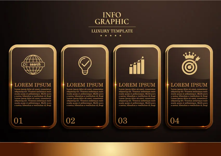 وکتور اینفوگرافیک لوکس شماره دو