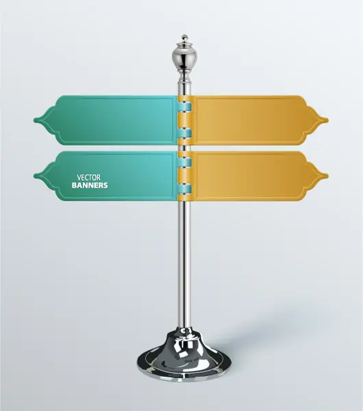 وکتور بنر طرح اسلامی سنتی با میله فلزی