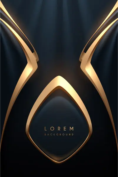 وکتور پس زمینه لوکس مدرن سیاه و طلایی