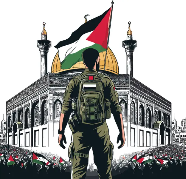 وکتور طراحی سرباز و قدس