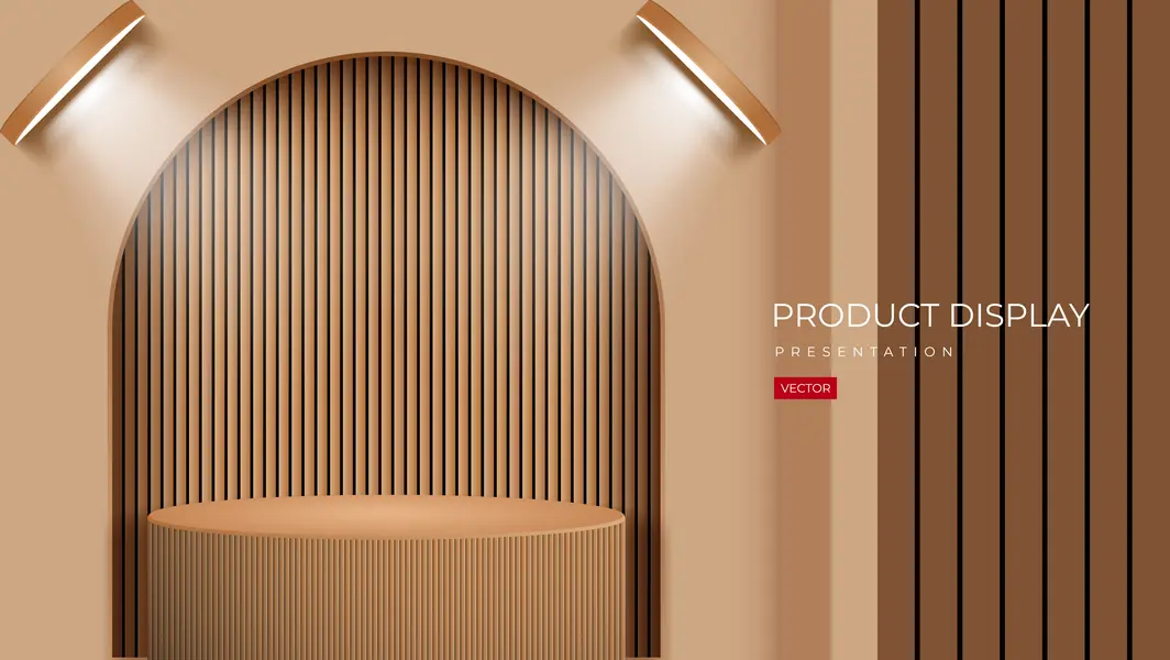 وکتور دکوراسیون سه بعدی و سکو و نور پردازی