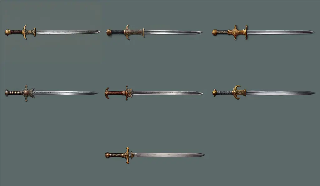 وکتور شمشیر و سلاح سرد قدیمی و باستانی