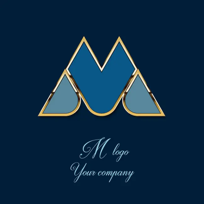 وکتور لوگو حرف انگلیسی M