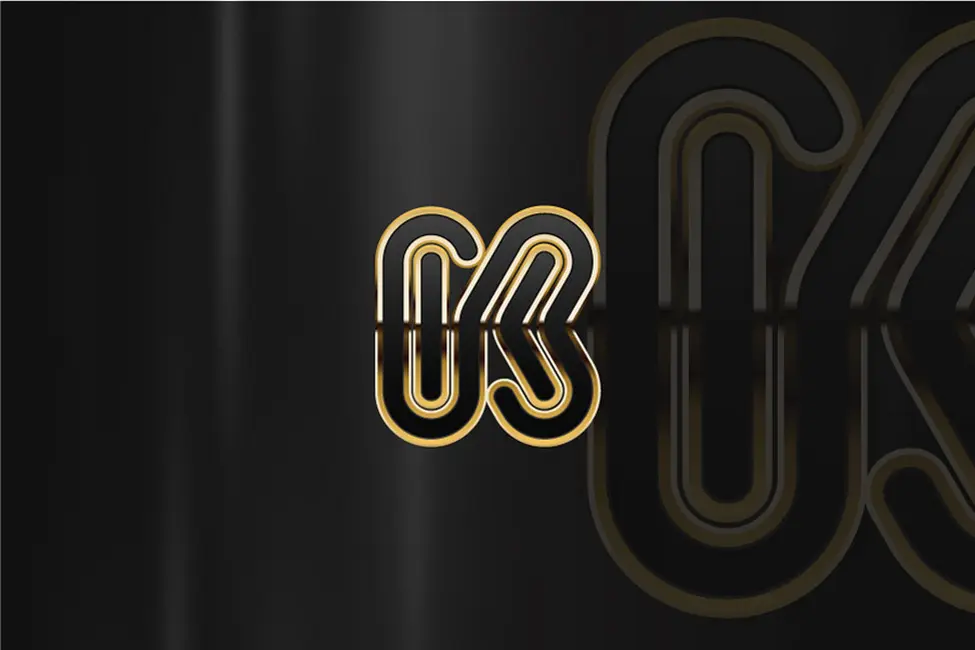 وکتور لوگو لوکس طلایی حرف انگلیسی K