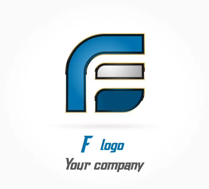 وکتور لوگو مفهومی حرف انگلیسی F