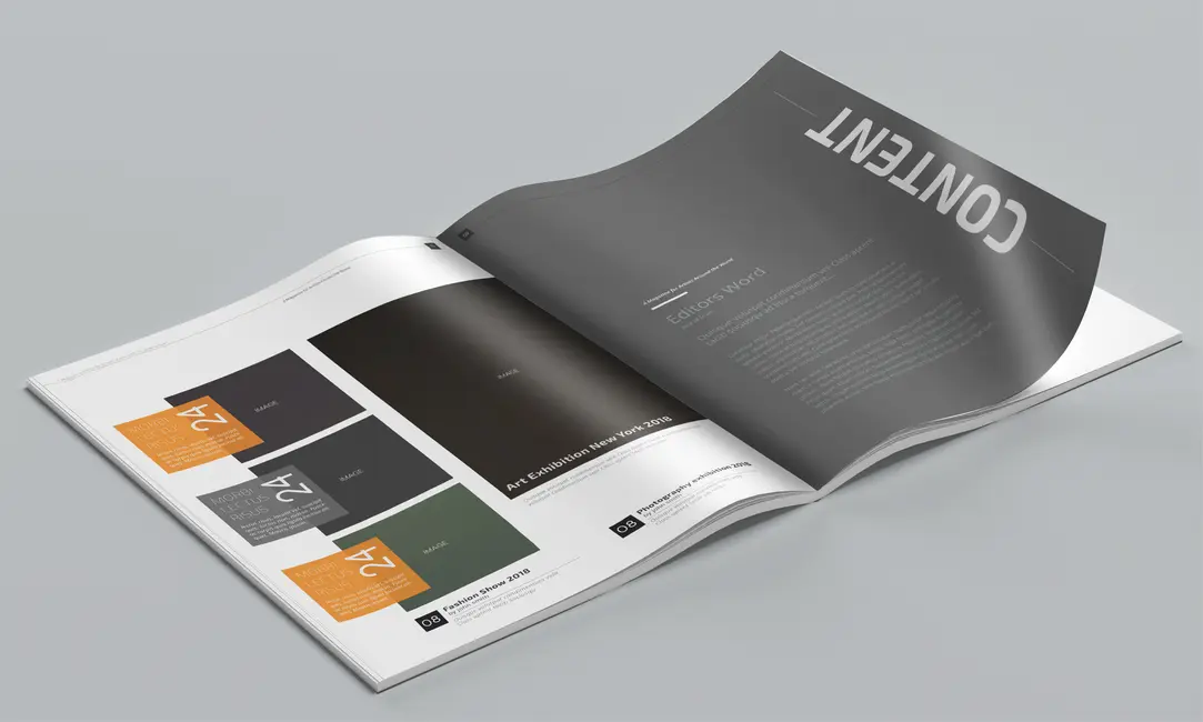 موکاپ واقع بینانه مجله و کتاب